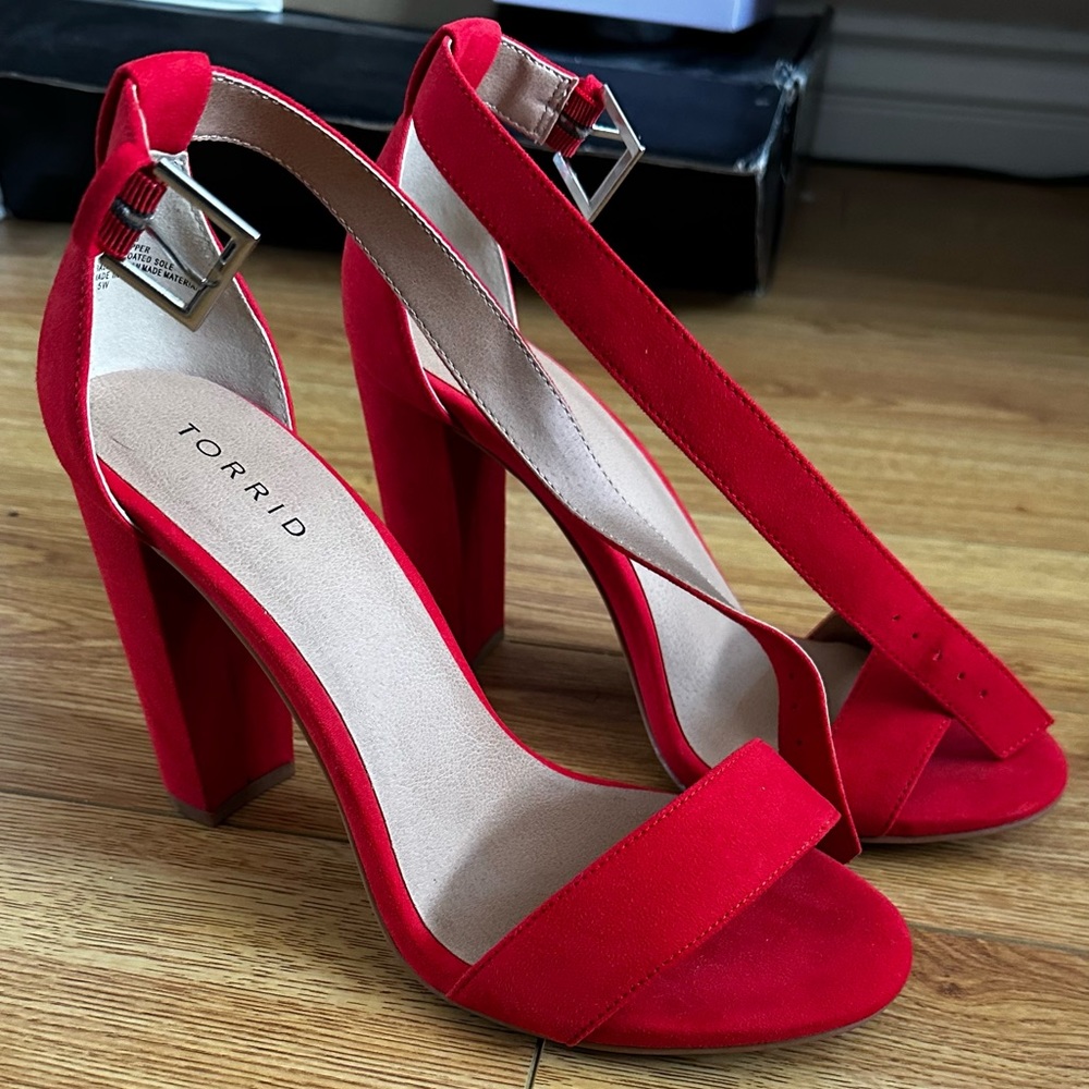 Wide Fit Red Strap Torrid Heels